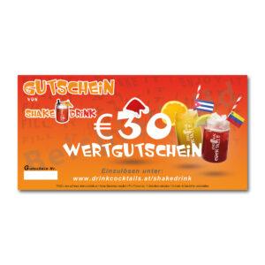 € 30 Shake&Drink Wertgutschein